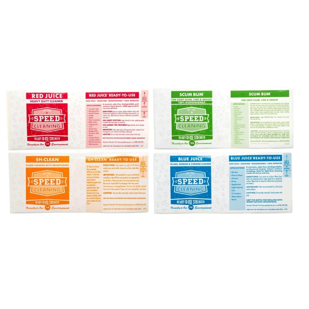 Speed Cleaning Blue Juice 16 oz Label | Ready-To-Use - Image 2